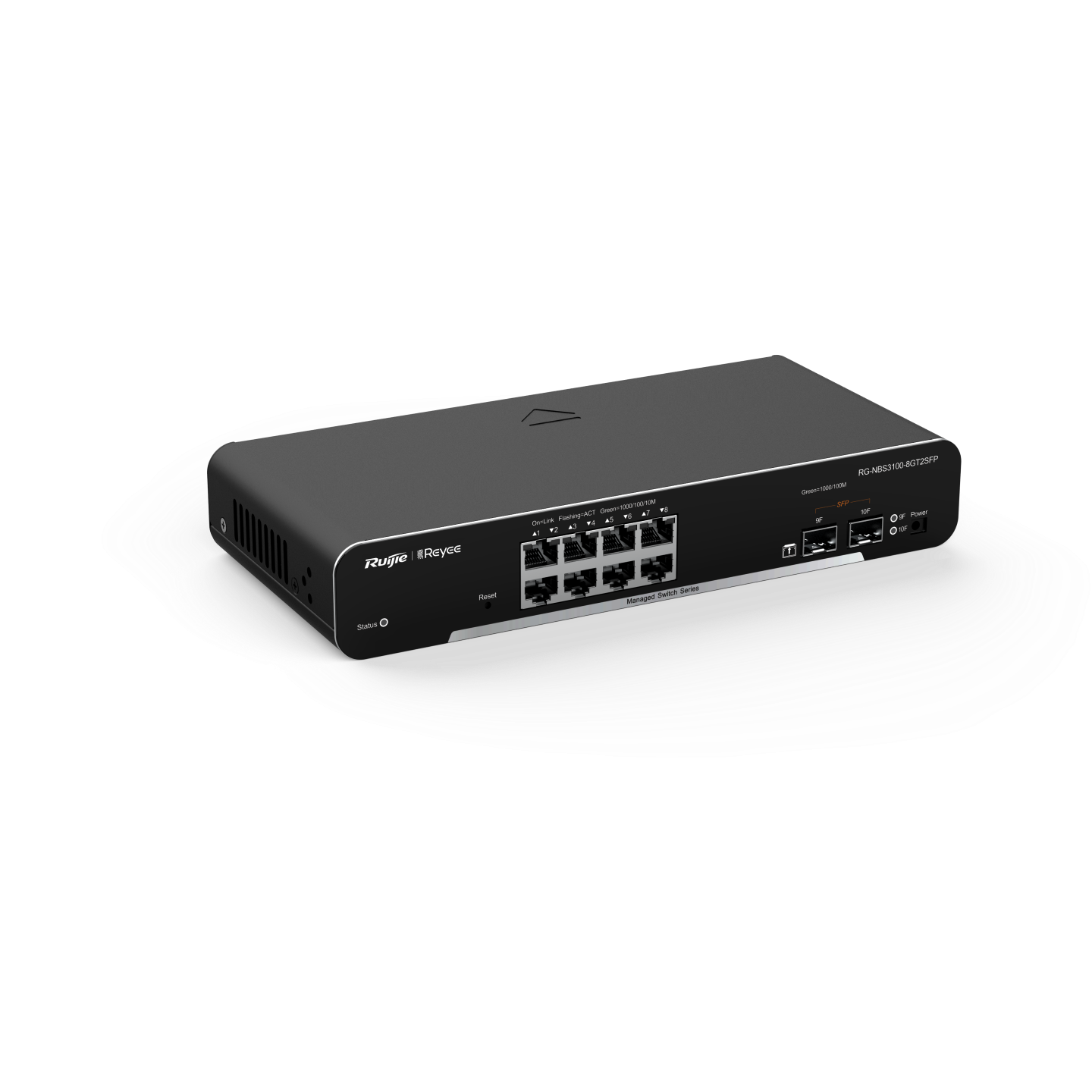 RG-NBS3100-8GT2SFP, 10-Port Gigabit L2 雲端管理交換機